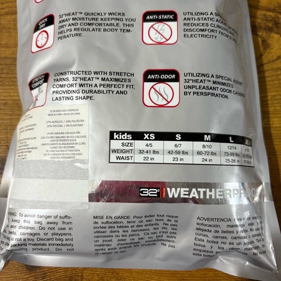 32 Degrees Heat Weatherproof Fitted Based Layered Set Size L Pink NEW - Picture 3 of 3